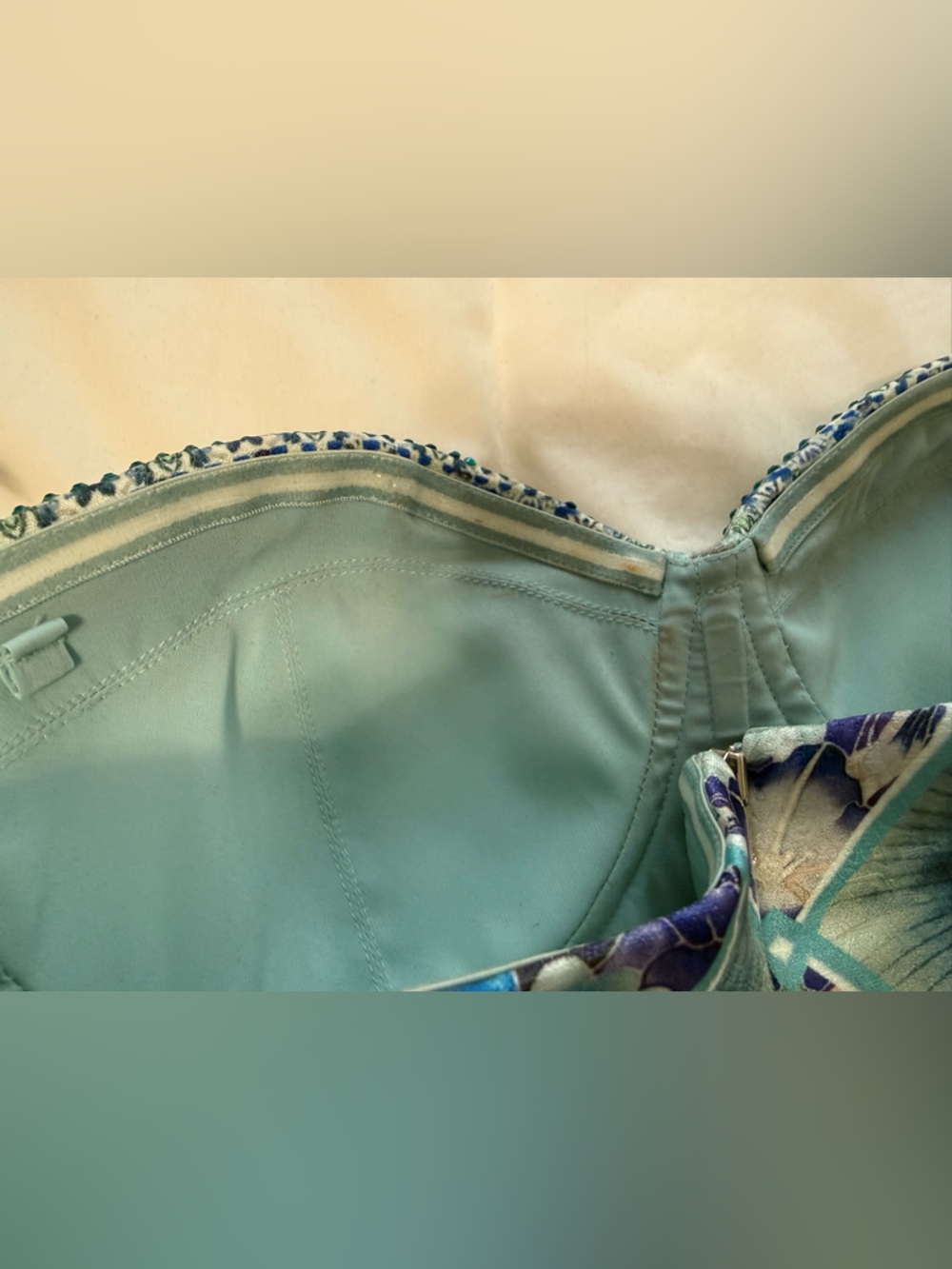 Camilla Blue & Purple Strapless Bohemian Maxi Top - Picture 9 of 14